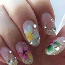 Plumeria Nails Flower Nails Hawaiian Nails Cute Nails