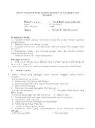 Contoh Soal Pendidikan Agama Katolik Kelas 9 Lengkap Kunci Jawaban
