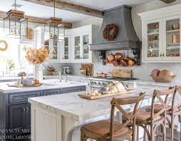 This unique kitchen is planned in the scandinavian style that incorporates classic designs in wood. Farmhouse Kitchen Fall Decorating Ideas Sanctuary Home Decor