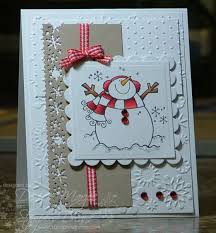 12 ideas to make a beautiful handmade christmas card a handmade christmas card is a great way to show your friends and loved ones that you are thinking about them during the holiday season. Snowman Card At Splitcoaststampers Homemade Christmas Cards Christmas Cards Handmade Christmas Cards To Make