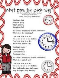What Does The Clock Say Math Songs Teaching Math Math Interactive Notebook