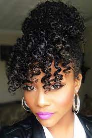 Natural Hairstyles That Take Minutes And Look Fab Lovehairstyles Natural Hair Bangs Hair Styles Natural Hair Styles Easy