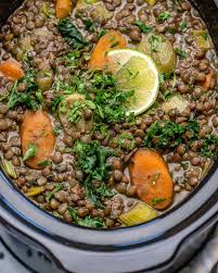 Looking for great low carb recipes? The Best Vegan Lentil Soup Slow Cooker Easy Healthy Fitness Meals