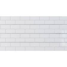 Some tile manufacturers even include a slightly raised bump on each edge for consistent spacing. Slatwall 2 H X 8 L Slots 6 O C W Aluminum Inserts White Subway Tile W White Grout Lines
