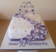 Beautiful birthday wishes with flowers. Lilac Flower Cake To Celebrate A 70th Birthday 70th Birthday Cake 80 Birthday Cake Birthday Cake For Mom