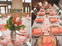 A white imprint will boldly announce your name, wedding date on personalized napkins and other wedding essentials. Reception Coral Wedding Decorations Coral Wedding Colors Wedding Decorations