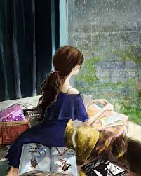 Hand painted beautiful woman opening window looking out the elements. 150 Girl Looking Out The Window Ideas In 2021 Animation Art Illustration Art Anime Art