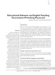 Also, salaries in kuala lumpur are much higher. Pdf Educational Software And English Teaching Courseware Promising Panaceas