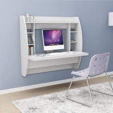 Prepac Floating Desk With Storage In White 163 00 Using This Instead Of A Traditional Changing Table As It Will Be Floating Desk White Floating Desk Prepac