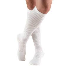 Men S Socks Knee High Cushion Foot Active Casual Style 15 20 Mmhg White Medium Walmart Com Compression Socks Casual Style Athletic Compression Socks