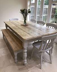 Pin By Tammie Wampler On Home Farmhouse Dining Table Farmhouse Dining Rooms Decor Rustic Dining Table