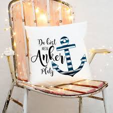 Kissen M Fullung Dekokissen Anker Ankerplatz K69 Etsy Dekokissen Kissen Mit Spruch Anker Deko