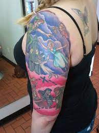 Angelina jolie, johnny depp, and lena dunham come to mind. Pin By Cassie Justice On Inkspiration Disney Sleeve Tattoos Sleeve Tattoos Peter Pan Tattoo