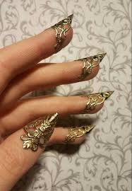Gold Dragon Claws Nail Armor Set Of 5 Fantasy Jewelry Cute Jewelry Nail Armor