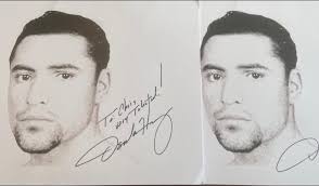 Saw a recent post regarding Oscar De La Hoya so thought I'd share my pencil  sketch from last year, presented to the man himself at Golden Boy  headquarters. My signed copy is