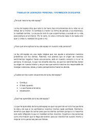 Pregunta está relacionada con la ley de la gravedad que afirma que la. Doc Trabajo De Liderazgo Personal Y Formacion De Equipos Jhoel Damian Sandoval Academia Edu