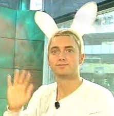 eminem dropped out of highschool in ninth grade after repeating that year  of school three times. after his third failed attempt — marshall was just  about ready to leave school, so he