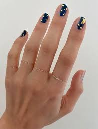 Reflective mirror blue gray metal plating false fake nails navy. 15 Coolest Blue Nail Designs For 2021 The Trend Spotter