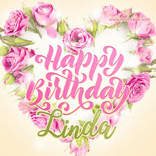 Lil fireworks, a pie and a happy birthday inscription. Pink Rose Heart Shaped Bouquet Happy Birthday Card For Linda Download On Funimada Com