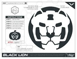 The lion and the mouse. Free Printable Voltron Black Lion Pumpkin Stencil Mama Likes This