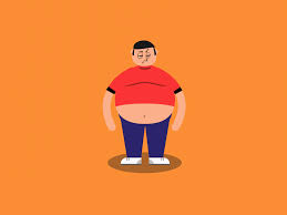 Dribbble - fat man.gif by mohamed atef