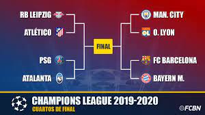 The uefa champions league (usually referred to as the champions league ) is an annual football cup rodrigo díaz mcveigh tvybujinhygtv (2019) i predict atletico vs bayern in the final this year. Like This Remain The Quarter Finals Of The Champions 2019 20 Matches Schedules And Tv