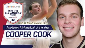 Cooper Cook of Nebraska Wesleyan Named 2017-18 NCAA Division III Google  Cloud Academic All-America® of the Year