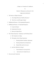 Pdf College As A Transition To Adulthood
