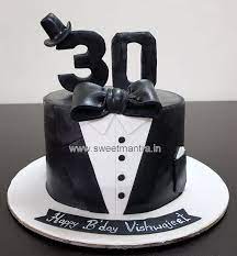 Find lots of pictures of 30th birthday cakes. Smart Tuxedo Theme Customised Fondant Cake For Boy S 30th Birthday Birthday Cakes For Men Dad Birthday Cakes Cake Decorating Designs