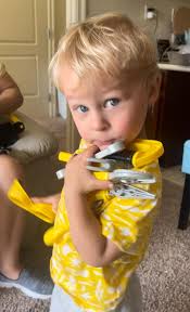 Elijah has his tools and is ready to work🛠️💕🔨his favorite is his hammer  because he loves to make noise🥹