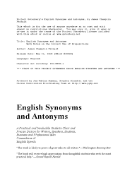 Check spelling or type a new query. English Synonyms And Antonyms English Language Interpersonal Relationships