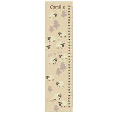 Children Growth Chart Sweet Lamb Natural Nursery