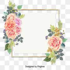 Small Fresh Leaves And Flowers Border Flower Png Images Flower Painting Beautiful Flowers