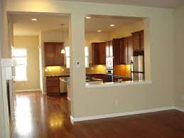If you do not want a completely open kitchen then this half wall partition is a great alternative. Half Wall Design Open Kitchen And Living Room Dining Room Remodel Room Remodeling