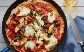 No Yeast Frying Pan Pizza Recipe The Telegraph Frying Pan Pizza Pan Pizza Main Course Recipes