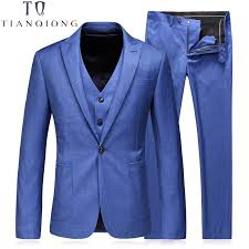 Tian Qiong Jacket Pant Vest Blue Color Black Slim Fit Dress Man Business Suit Latest Coat Pant Designs Wedding Suits For Men Buy At The Price Of 84 56 In Aliexpress Com Imall Com