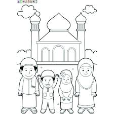 Mewarnai gambar islami untuk anak muslim untuk kreatifitas dengan mewarnai gambar alquranmulia.wordpress.com. Kertas Mewarnai Bisa Dipajang Anak Muslim Shopee Indonesia