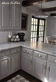 Darker Gray Cabinets And Our Marble Review Dear Lillie Studio Grey Kitchen Designs Kitchen Renovation Kitchen Cabinet Design