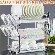 Stickley style 3 tier hanging plate rack, american craftsman wall plate drying shelf, arts & crafts, brenda may 21, 2020. 2 3 Tier Dish Drying Rack Holder Basket Plated Iron Home Washing Holder Kitchen Sink Dish Drainer Drying Rack Organizer Shelf Storage Holders Racks Aliexpress