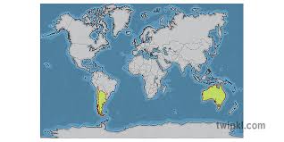 Auf weltkarte.com finden sie eine vielfalt von links zu kostenlosen online weltkarten, landkarten und stadtplänen aus. Weltkarte Mit Argentinien Chile Und Australien Ohne Text Karten Geographie