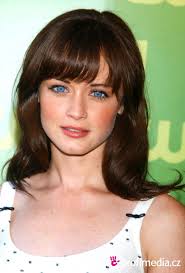 Long hairstyles with bangs | random hairstyle 40 stupendous mid length hairstyles. Alexis Bledel Hairstyle Easyhairstyler Alexis Bledel Rory Gilmore Hair Dark Hair Blue Eyes