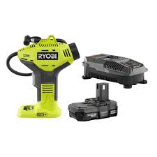 details about ryobi 18 volt one lithium ion cordless power inflator kit with 1 3 ah battery