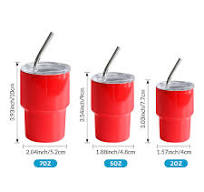 Amazon.com | Mini Tumbler Shot Glass with Straw and Lid, 7oz ...