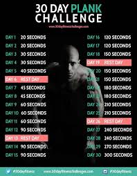 30 Day Plank Challenge Fitness 30 Day Workout Challenge