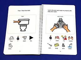 Boys Potty Training Kit For Autism Pecs Visual Aid For Using The Toilet Handwashing Pecs Boy Standing To Go Potty Chart