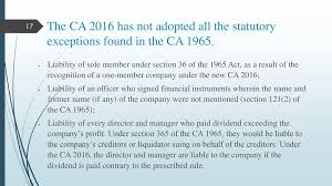 ● guidelines issued and defence to corporate liability ● corporate liability under the companies act 2016. Separate Legal Entity Companies Act Ppt Download
