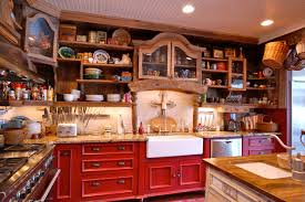 75 beautiful kitchen with red cabinets