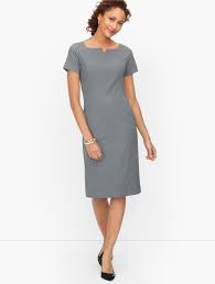 Luxe Wool Sheath Dress - Grey Mélange | Talbots