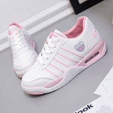 Womens White And Pink Sneakers K Swiss Look Air Pump