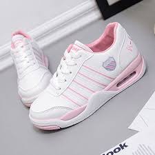 womens white and pink sneakers k swiss look air pump